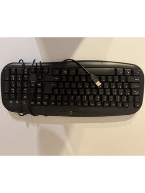 onn. Compact Wired USB Plug & Play Keyboard, Black, QWERTY English ONA11HO089
